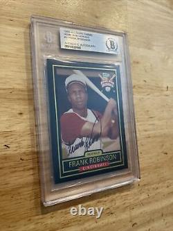 Frank Robinson BGS AUTOGRAPH 1999 Hillshire Farms Authentic Auto Collector Card