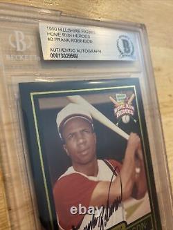 Frank Robinson BGS AUTOGRAPH 1999 Hillshire Farms Authentic Auto Collector Card