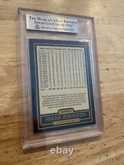 Frank Robinson BGS AUTOGRAPH 1999 Hillshire Farms Authentic Auto Collector Card