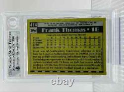 Frank Thomas 1990 Topps #414b Mlb Baseball Rookie Autograph Rc Auto Bgs (b)