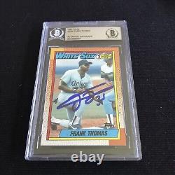 Frank Thomas 1990 Topps Draft Baseball Autograph White Sox Auto Bgs (2)
