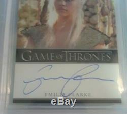 Game Of Thrones Season 1 Auto Daenerys Emilia Clarke Bgs Mint 9 Autograph 10