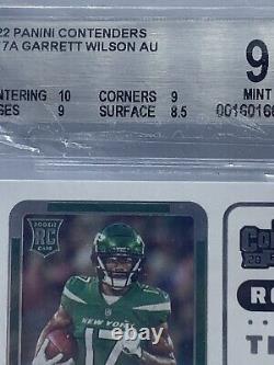 Garrett Wilson rookie contenders auto BGS 9 auto 10