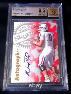 Gem Mint BGS 9.5 10 Autograph Rc Nick Foles Auto 2012 Fleer #97NF Rookie Signed