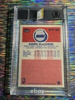 Hakeem Olajuwon 1986 Fleer Rookie Auto BGS 9 Autograph