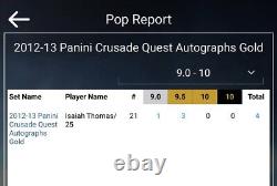 Isaiah Thomas 2012-13 Panini Crusade Quest Gold #21 Rookie RC Auto /25 BGS 9.5