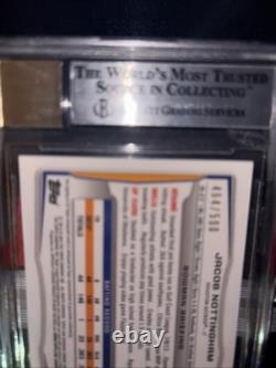 JACOB NOTTINGHAM 2014 BOWMAN CHROME PROSPECT Autograph BGS 8.5 Mint Auto 10