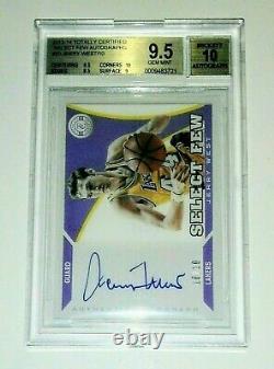 JERRY WEST 2013 Totally Certified Autograph AUTO, SER #10/10, BGS 9.5/10 POP 1