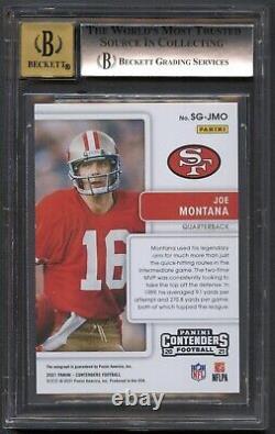 JOE MONTANA 2021 CONTENDERS SIGNS OF GREATNESS AUTO AUTOGRAPH /25 49ers BGS 9/10