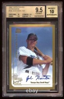 JOSH HAMILTON AUTO 1999 Topps Traded AUTOGRAPH #T66 RAYS RC BGS 9.5