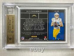 JUSTIN HERBERT 2020 Panini One #33 Rookie Dual Patch Auto 19/35 BGS 9.5 / 10