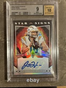 JUSTIN HERBERT? 2020 Panini Phoenix Rookie RC Star Signs Auto BGS 9 /10