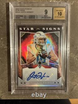JUSTIN HERBERT? 2020 Panini Phoenix Rookie RC Star Signs Auto BGS 9 /10
