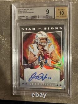 JUSTIN HERBERT? 2020 Panini Phoenix Rookie RC Star Signs Auto BGS 9 /10