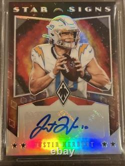 JUSTIN HERBERT? 2020 Panini Phoenix Rookie RC Star Signs Auto BGS 9 /10
