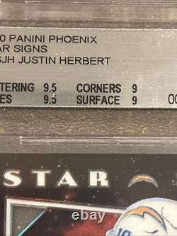 JUSTIN HERBERT? 2020 Panini Phoenix Rookie RC Star Signs Auto BGS 9 /10