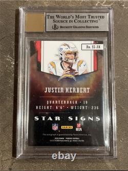 JUSTIN HERBERT? 2020 Panini Phoenix Rookie RC Star Signs Auto BGS 9 /10