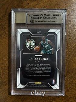 Jaylen Brown 2016-17 Prizm Rookie Signatures Rookie RC #2 BGS 9.5/Auto 9 GEM