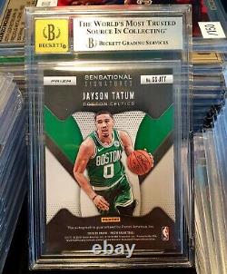 Jayson Tatum 19-20 Blue Shimmer FOTL Signatures SSP? POP 1? BGS 9/10 Auto