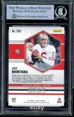 Joe Montana MVP Card 2021 Panini Mosaic #293 Authentic Autograph Auto BGS BAS