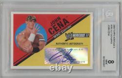 John Cena 2006 Topps Heritage II ROOKIE Autograph RC Auto BGS 8 GOAT