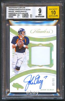 John Elway 2020 Flawless Distinguished Broncos Patch Auto Autograph /10 Bgs 9/10