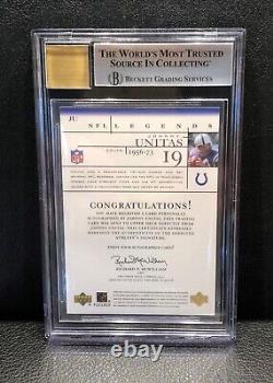 Johnny Unitas 2001 Upper Deck Legends Football Autograph NFL Graded BGS 9 Auto 9