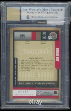 Jon Gruden 2004 Leaf Limited Contenders Auto /15 199 Rookie BGS 8.5 10 Autograph