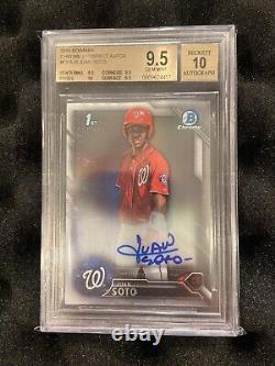 Juan Soto 2016 Bowman First Auto Bgs 9.5+ #cpajs