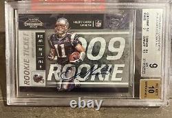 Julian Edelman? 2009 Playoff Contenders #176 Rookie Ticket BGS 9 Auto 10