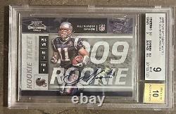 Julian Edelman? 2009 Playoff Contenders #176 Rookie Ticket BGS 9 Auto 10