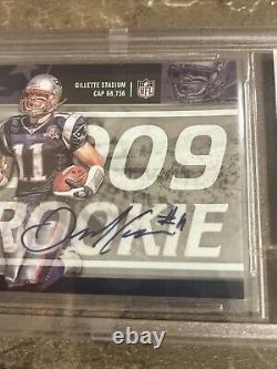 Julian Edelman? 2009 Playoff Contenders #176 Rookie Ticket BGS 9 Auto 10