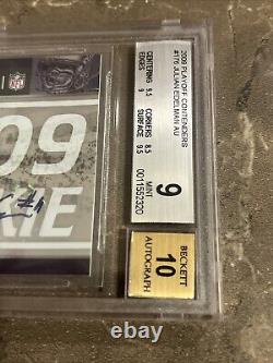 Julian Edelman? 2009 Playoff Contenders #176 Rookie Ticket BGS 9 Auto 10