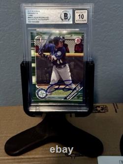 Julio Rodriguez AUTO-2019 Bowman 1st Prospect Chrome Rookie CAMO BGS 10? (RC)