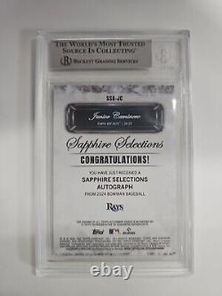 Junior Caminero Sapphire Selections #ssa-jc Auto 22/25 Becket Mint 9