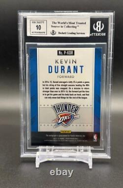 KEVIN DURANT 2015-16 Prizm AUTO / AUTOGRAPH BGS 9 Mint w. 10 Auto