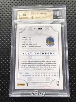 KLAY THOMPSON 2012-13 National Treasures ROOKIE RC AUTO 1/1 LOGO PATCH BGS 9.5