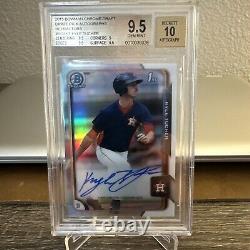 KYLE TUCKER RC BGS 9.5/10 AUTO 2015 Bowman Chrome REFRACTOR GEM MINT ASTROS