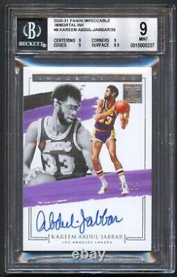 Kareem Abdul-jabbar 2020 Impeccable Immortal Ink Lakers Auto Autograph /35 Bgs 9