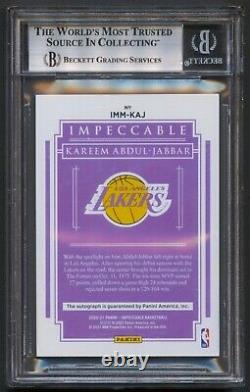 Kareem Abdul-jabbar 2020 Impeccable Immortal Ink Lakers Auto Autograph /35 Bgs 9
