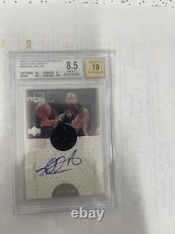Karl Malone 2000-01 Pros & Prospects Jersey, Relic Autograph BGS 8.5, Auto 10