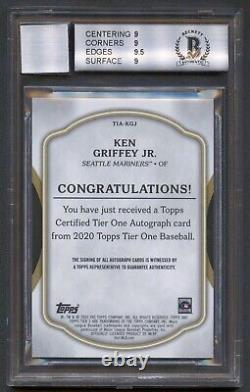 Ken Griffey Jr 2020 Topps Tier One Seattle Mariners Auto Autograph /40 Bgs 9/10