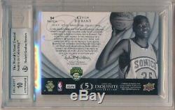 Kevin Durant 2007/08 Ud Exquisite Rc Autograph Patch Auto Sp #/99 Bgs 9 Mint 10