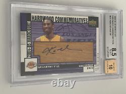 Kobe Bryant 2004-05 UD Hardcourt Hardwood Autograph BGS 8.5 Auto 10 SP