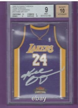 Kobe Bryant 2009-10 Threads Team Away Autograph Auto Bgs 9/10 Gold Ssp #5/25