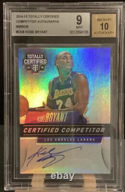 Kobe Bryant 2014-15 Totally Certified Competitor Autograph 14/25 BGS 9 Auto 10