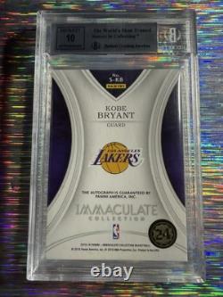 Kobe Bryant 2015 Immaculate Signatures Autograph /60 BGS 8.5 Auto 10