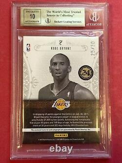 Kobe Bryant National Treasures Dual Patch On Card Auto /30 BGS 9.5 / 10