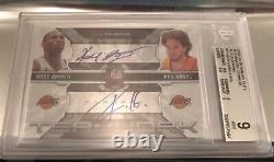Kobe Bryant Pau Gasol 2009-10 Donruss Elite Autographs #13 Auto SP /50 BGS 9