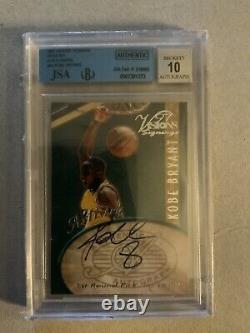 Kobe bryant 1997 score board visions signings Rookie Auto Bgs Jsa 10 Autograph